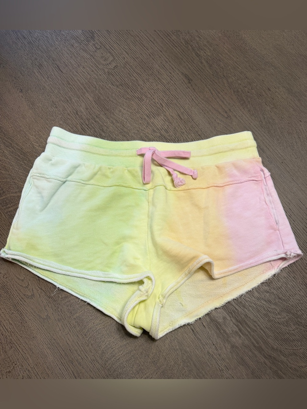 Daily Practice Tie Dye Pastel Colored Cut Off Sweat Shorts size S